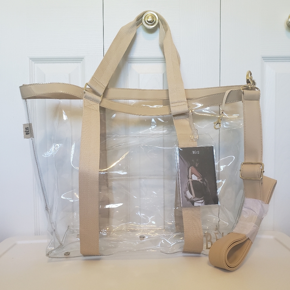NWT Béis The Hat Tote Beige